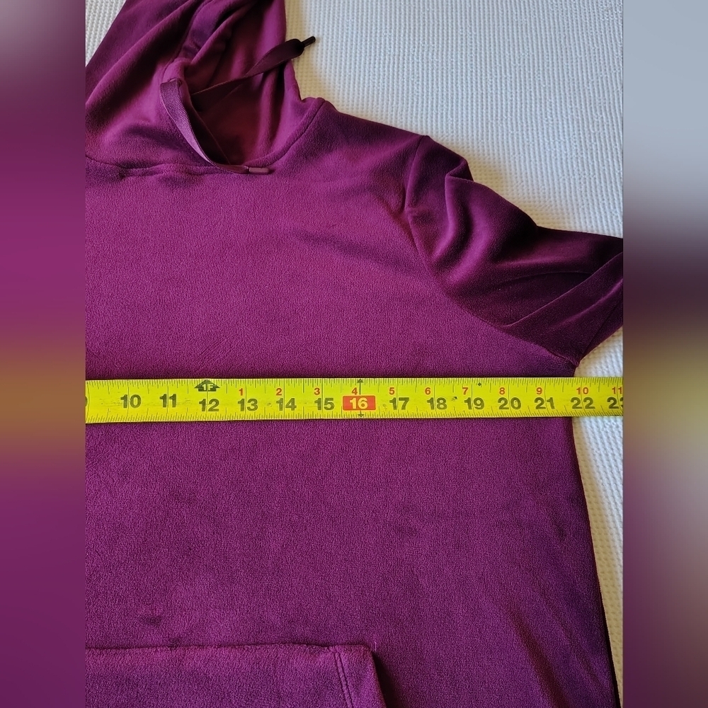 Cuddl Duds Fuchsia Plush Hoodie Size S - Picture 5 of 9